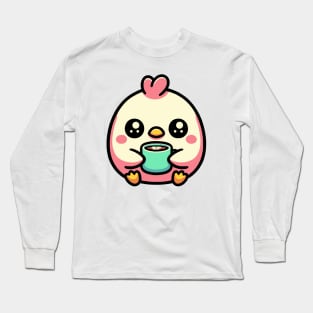 Chicken with Coffee Long Sleeve T-Shirt